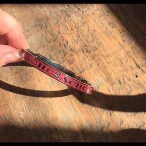 Coach Stone Hinged Bangle Bracelet